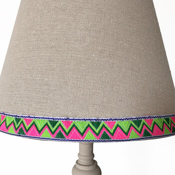 Linen Lampshade With Neon Trim, 2 of 3