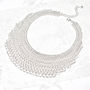 Silver Chain Statement Necklace, thumbnail 3 of 4