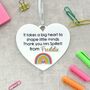 Teacher Thank You Gift, Personalised Heart With Rainbow Keepsake, thumbnail 10 of 10
