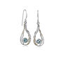 Organic Teardrop Undulating Blue Topaz Earrings, thumbnail 3 of 6