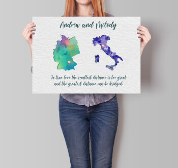 Personalised Travel Love Map Print, 2 of 5