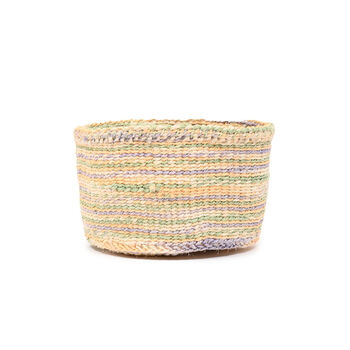 Zaidi: Green And Yellow Tie Dye Woven Storage Basket, 2 of 8
