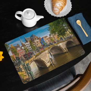 Placemats Featuring A Bridge In Amsterdam, 2 of 2