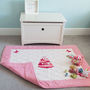 Children's Pink Butterfly And Cupcake Floor Mat, thumbnail 1 of 3