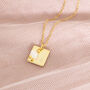 Personalised Square Charm Necklace, thumbnail 4 of 6