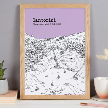 Personalised Santorini Print, 9 of 10