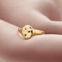 9ct Gold Confetti Birthstone Signet Ring, thumbnail 3 of 6