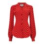 Poppy Blouse In Red Polka Vintage 1940s Style, thumbnail 1 of 2