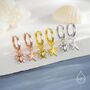 Sterling Silver Mismatched Sea Turtle And Starfish Huggie Hoops, thumbnail 6 of 12