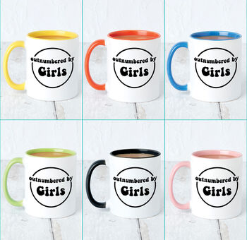 'Outnumbered By Girls' Mug For Dad, 3 of 9