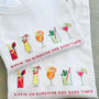 Cocktails Embroidered Tshirt, thumbnail 1 of 4