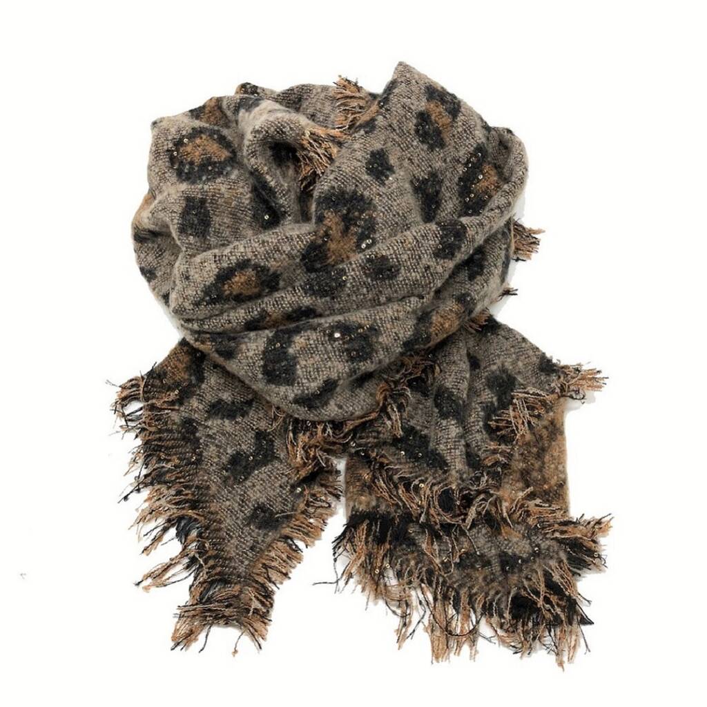 Animal Print Snuggly Blanket Scarf By Lovethelinks