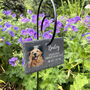 Pet Memorial Photo Printed Garden Slate Tag Wire Holder, thumbnail 1 of 4