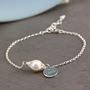 Wrapped Pearl Silver Bracelet, thumbnail 2 of 8