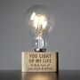 Personalised You Light Up My Life LED Bulb Table Lamp, thumbnail 2 of 3