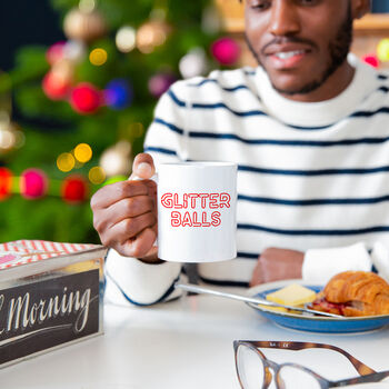 Glitter Balls Christmas Mug, 2 of 5