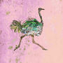The Prancing Ostrich Limited Edition Signed Print, thumbnail 2 of 2