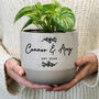 Personalised Plant Pot For Couple Wedding Gift, thumbnail 1 of 3