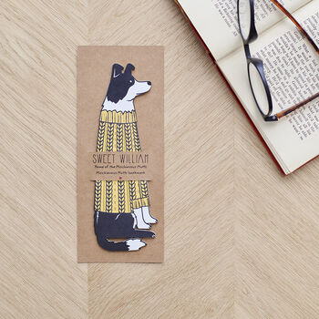 Border Collie Dog Bookmark Personalised Option, 5 of 9