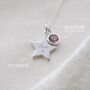 Personalised Mini Star Necklace With Birthstone Charm, thumbnail 2 of 9