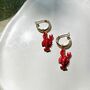 Lobster Gold Hoops, thumbnail 1 of 4