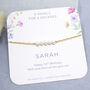 50th Birthday Pearl Bracelet 14ct Gold Fill With Personalised Card, thumbnail 2 of 5