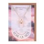 Rose Quartz Crystal Point Necklace With Greetings Card, thumbnail 1 of 5