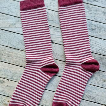 Ladies Alpaca Stripey Socks, 9 of 11