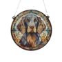 English Setter Dark Stained Glass Effect Suncatcher, thumbnail 2 of 6