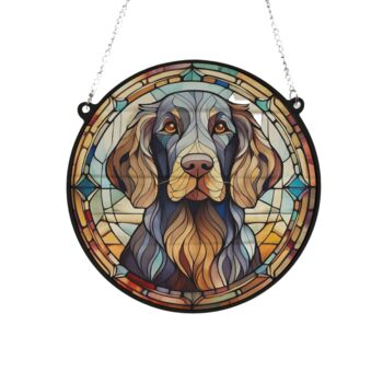 English Setter Dark Stained Glass Effect Suncatcher, 2 of 6