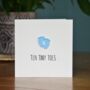 Ten Tiny Toes Acrylic New Baby Card, thumbnail 1 of 2