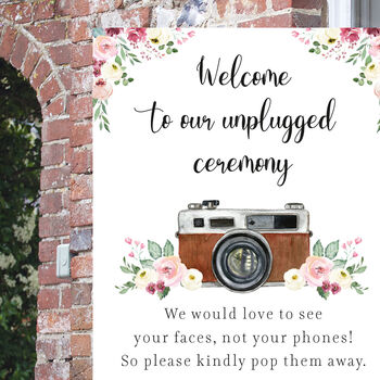 Unplugged Ceremony Wedding Sign, 3 of 4