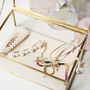 Personalised Gold And Glass Velvet Jewellery Box, thumbnail 2 of 10