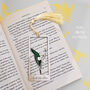 Birth Flower Hand Enamelled Bookmark With Engraved Name, thumbnail 7 of 12