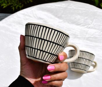 Black Striped Coffee Mug, 4 of 4