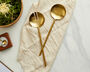 Reine Matte Gold Salad Server Set, thumbnail 1 of 3