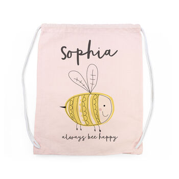 Personalised Kid's Buzzing Bee Nursery Bag, 10 of 12