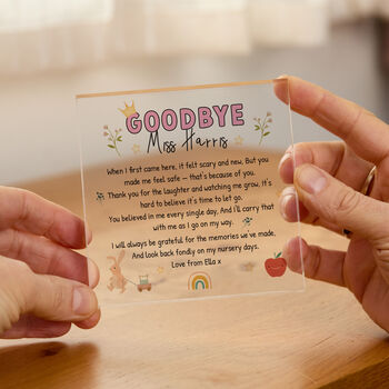 Personalised Nursery Teacher Goodbye Plaque, 2 of 2