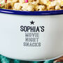 Personalised Enamel Movie Night Snack Bowl, thumbnail 2 of 3
