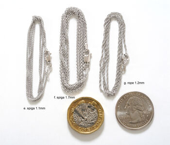 White Gold Chain, Curb, Belcher, Rope, Barleycorn, Spiga, Trace, 4 of 5