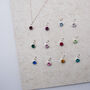 Double Silver Or Gold Swarovski Birthstone Necklace, thumbnail 2 of 5