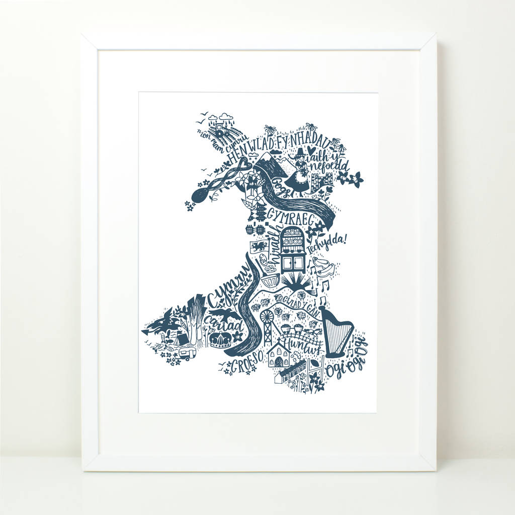 Wales Map Print, 1 of 5
