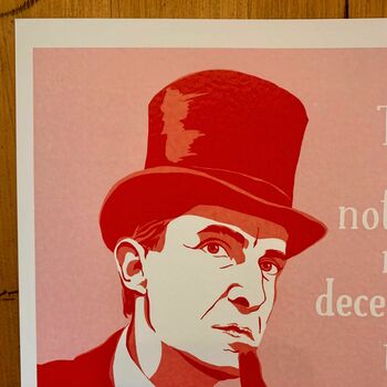 Sherlock Holmes Portrait Print And Quote, 4 of 7