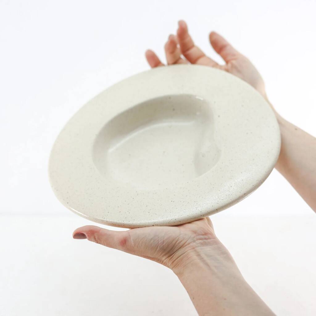 Hic Ceramics Handmade Wave Spaghetti Plate