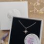 Handmade Sterling Silver North Star Birthstone Christmas Necklace: February Birthstone, thumbnail 2 of 11