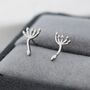 Dandelion Seed Stud Earrings In Sterling Silver, thumbnail 4 of 11