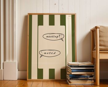 Meeting? Muted Office Culture Art Print, 3 of 6