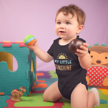 Organic Cotton My Little Sunshine Baby Grow, 2 of 6