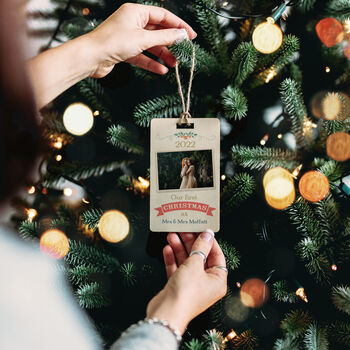 Personalised 'First Christmas Married' Tag Decoration, 2 of 5