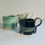 Ceramic Loop Handle Mini Jugs 180ml 6floz Capacity With Splash Design, thumbnail 1 of 12